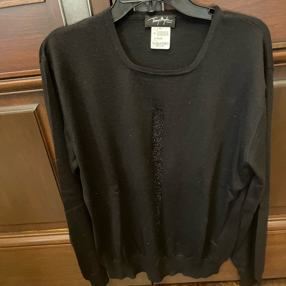 Black Thierry Mugler Knit Shirt